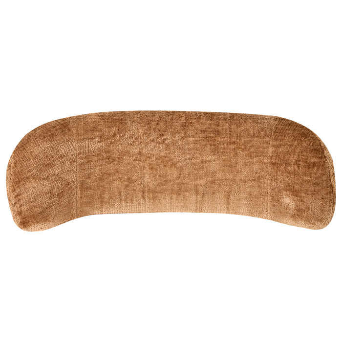 Beliani - LIEKSA - Draaifauteuil - Goudbruin - Chenille