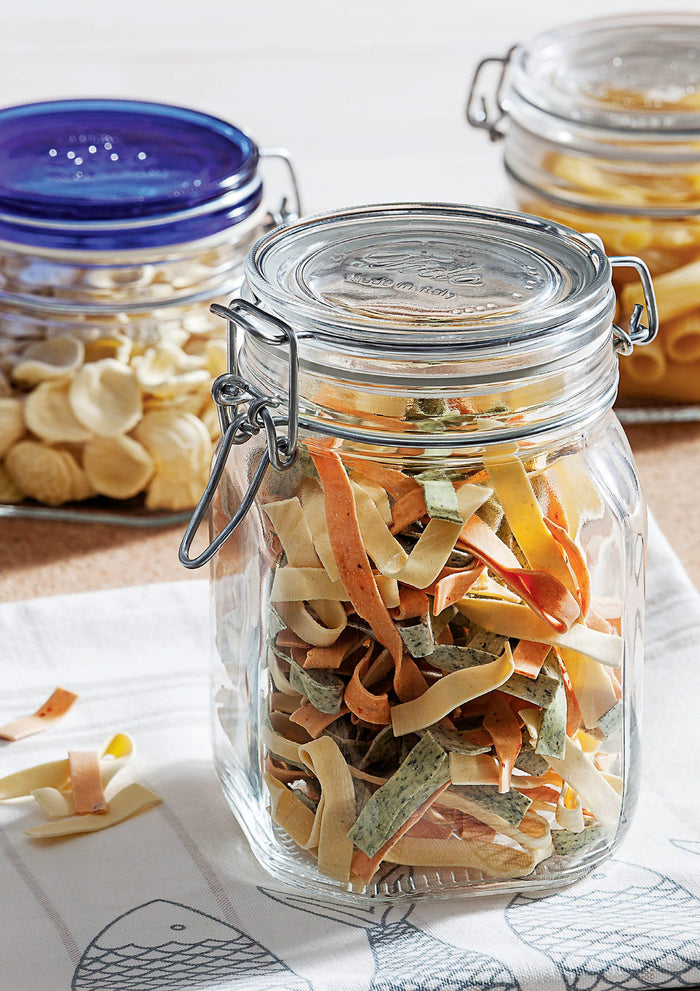 Bormioli Rocco Weckpotten Fido - 11 x 11 cm | 1 liter - vierkant - 4 stuks