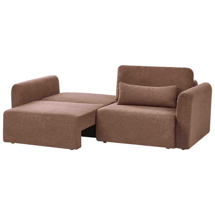 Beliani - VAXHOLM - Driezitsbank - Bruin - Bouclé