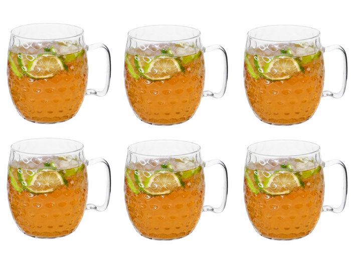 Cosy & Trendy Cocktailglazen Moscow Mule transparant 450 ml - 6 Stuks