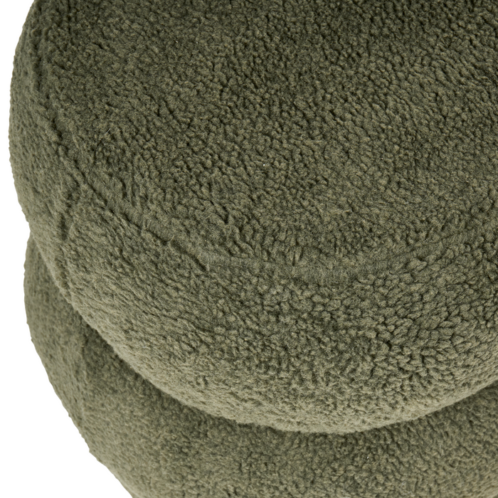 Beliani - ELLENDALE - Voetenbank - Groen - Bouclé