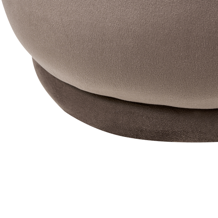 Beliani - ELLENDALE - Bankje - Donkerbruin - Fluweel