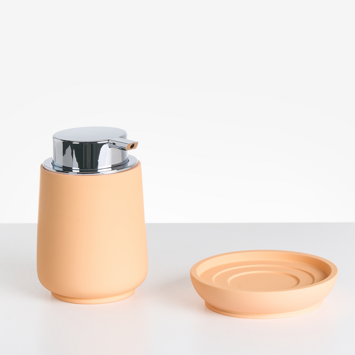 Beliani - SUCHES - Badkameraccessoireset - Oranje - Polyresin