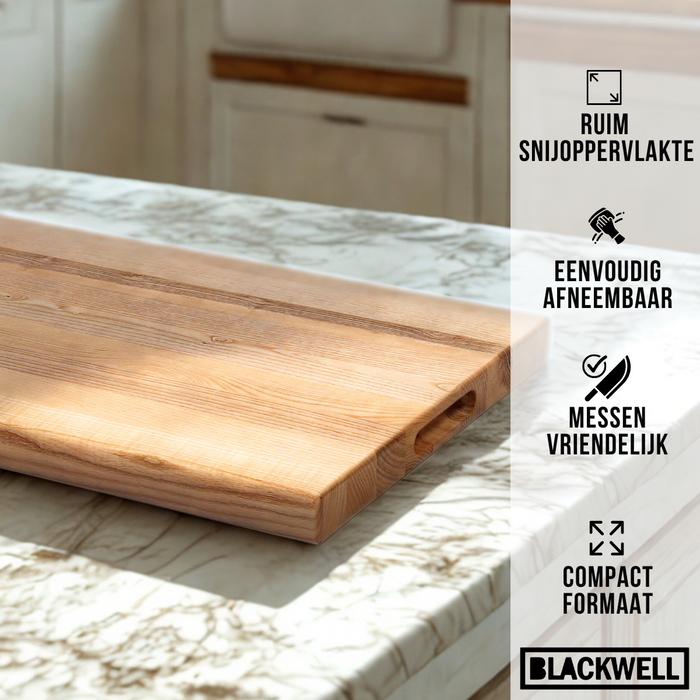 Blackwell Houten Snijplank - Met Greep - Beukenhout - 40 x 30 x 4 cm