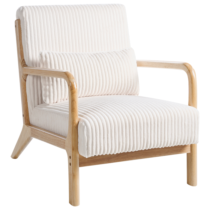 Beliani - SORSELE - Bureaustoel - Wit - Corduroy