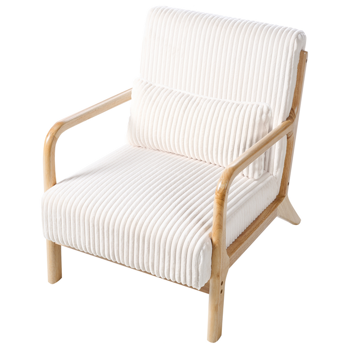 Beliani - SORSELE - Bureaustoel - Wit - Corduroy