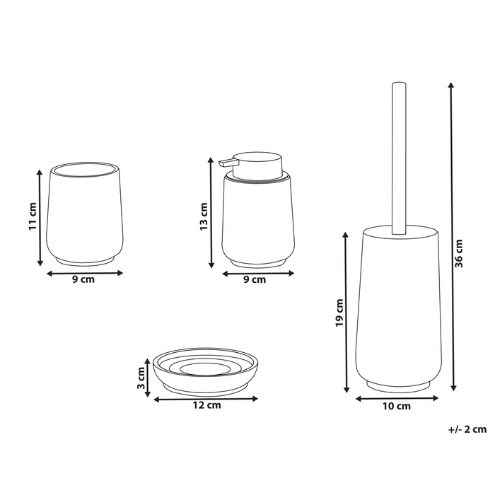 Beliani - SUCHES - Badkameraccessoireset - Oranje - Polyresin