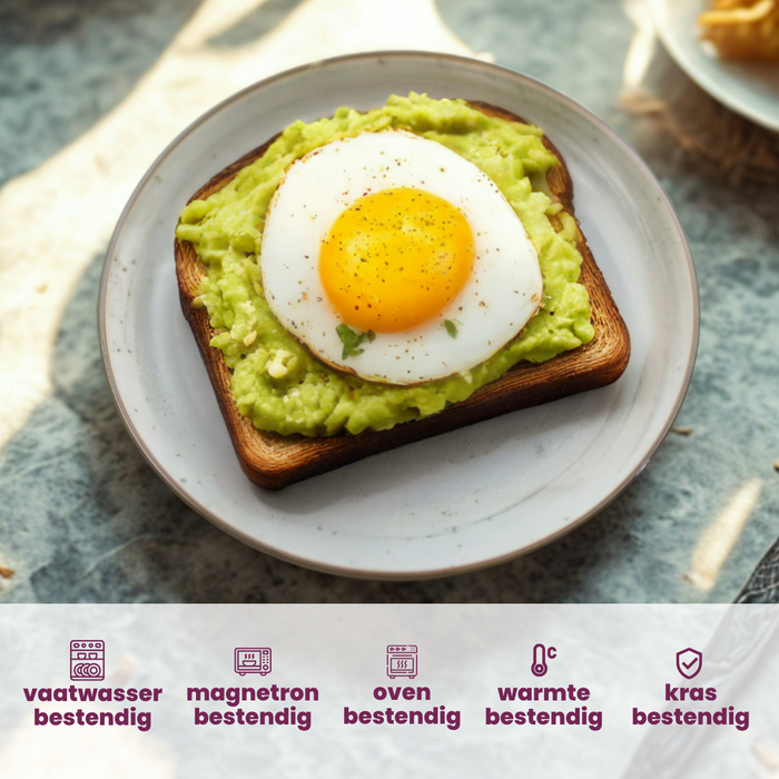 Cosy & Trendy Ontbijtborden | Dessertborden - Sintra Ivy Green ø 20 cm - 4 Stuks