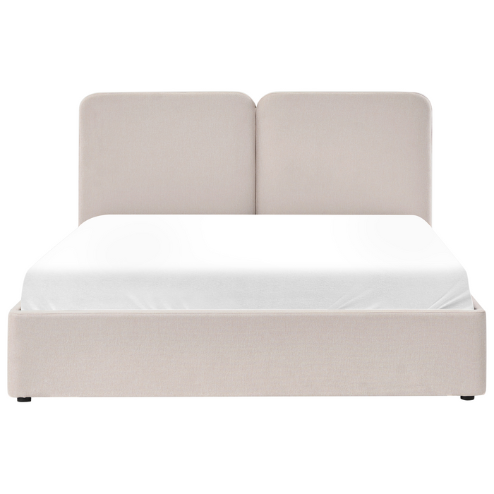 Beliani-ARBOIS-Bed met opbergruimte-Beige-180 x 200 cm-Polyester