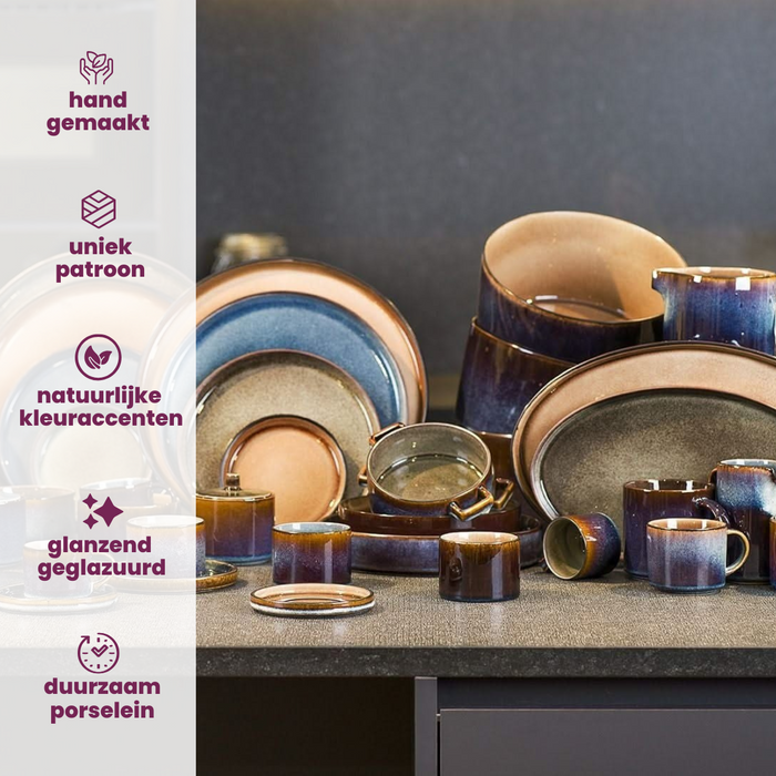 Cosy & Trendy Eierdopjes Quintana Blue ø 5 cm - 4 Stuks