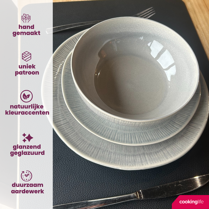 Cookinglife Soepkommen | Kommen Nola Taupe ø 17 cm - 6 stuks