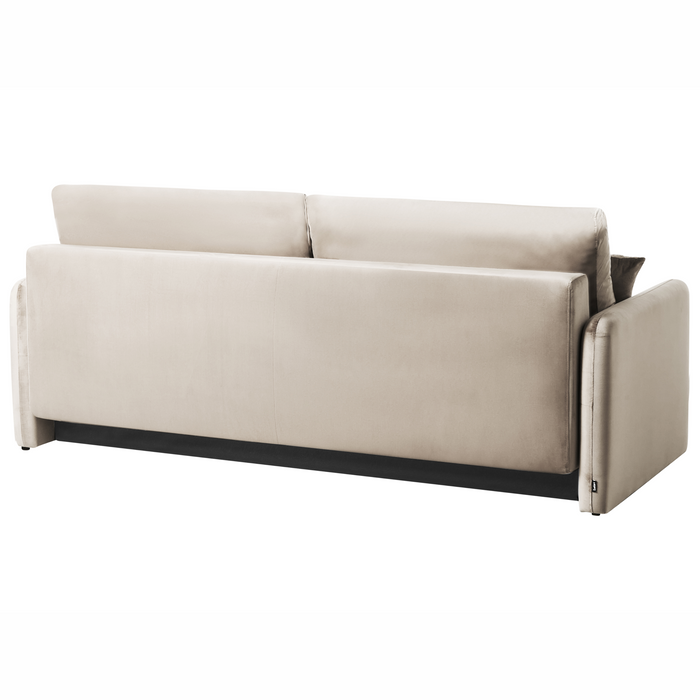 Beliani - EGGE - Driezitsbank - Taupe - Fluweel