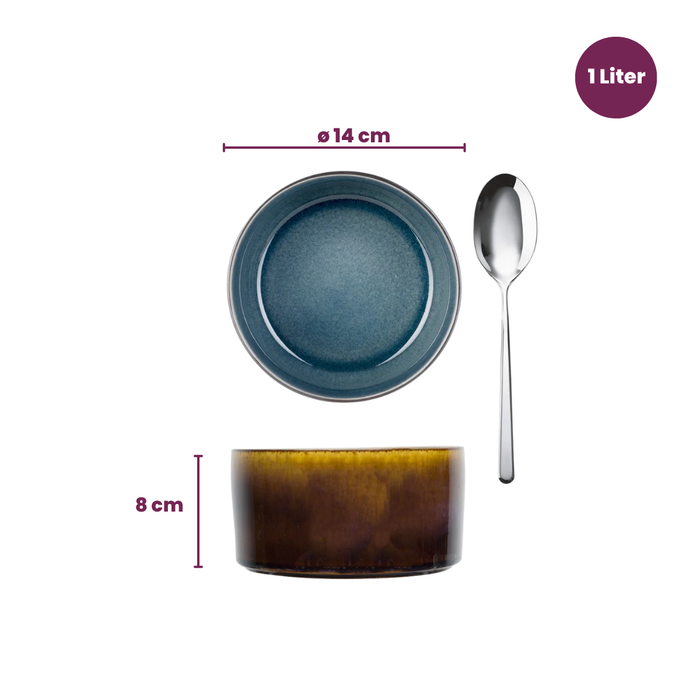 Cosy & Trendy Kleine Kommen Quintana Blue ø 14 cm - 4 Stuks