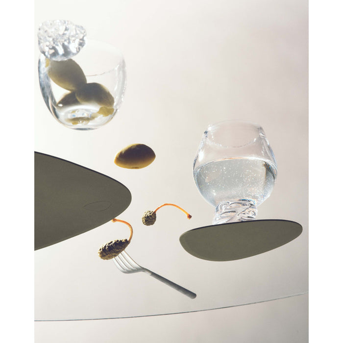 LIND DNA Onderzetters Nupo - Leer - Army Green - 13 x 11 cm - 4 Stuks