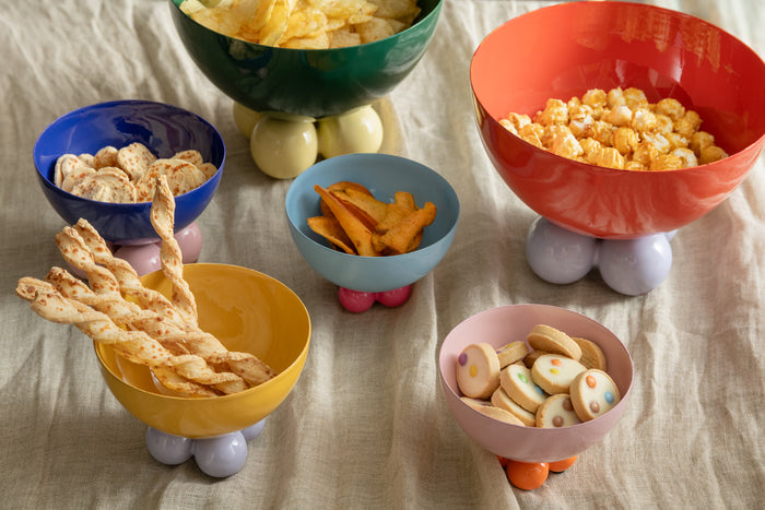 Present Time - Schaal Double Funky Large - bright red w. soft purple