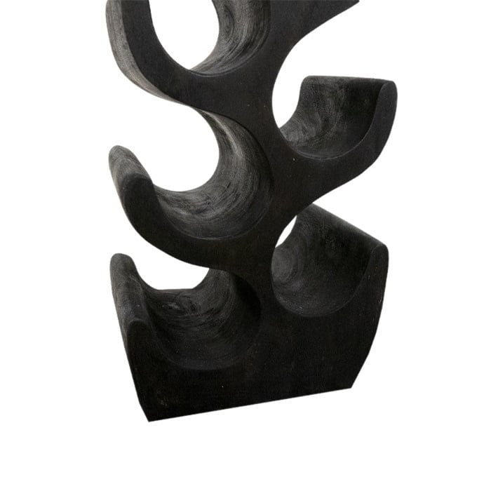 Vtw Living - Suarhouten Wijnrek Zwart - Organisch - Hout - 8 Flessen