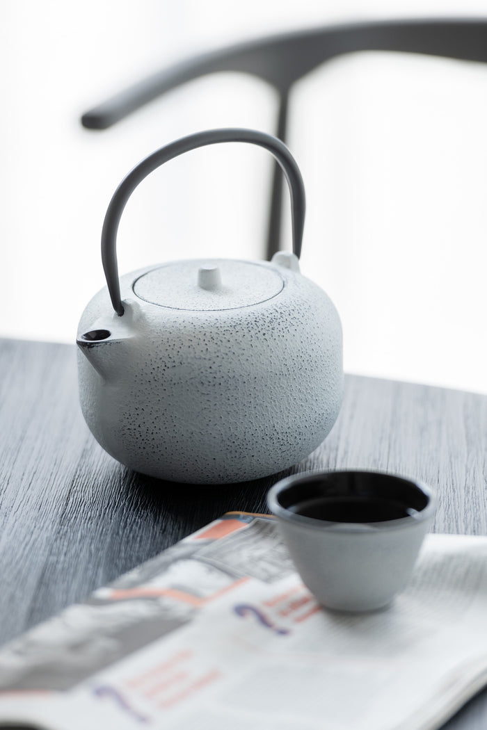 J-Line theepot - metaal - wit - 2 stuks