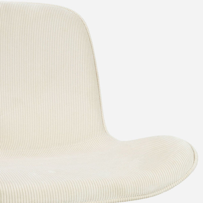 Nolon Nena-Fé Eetkamerstoel Rib Beige - Zwart Houten Onderstel