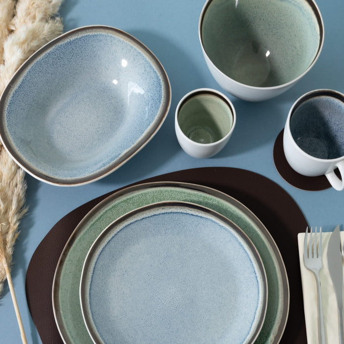 Cosy & Trendy Diepe Borden Fez Groen 18 x 22 cm - 4 Stuks