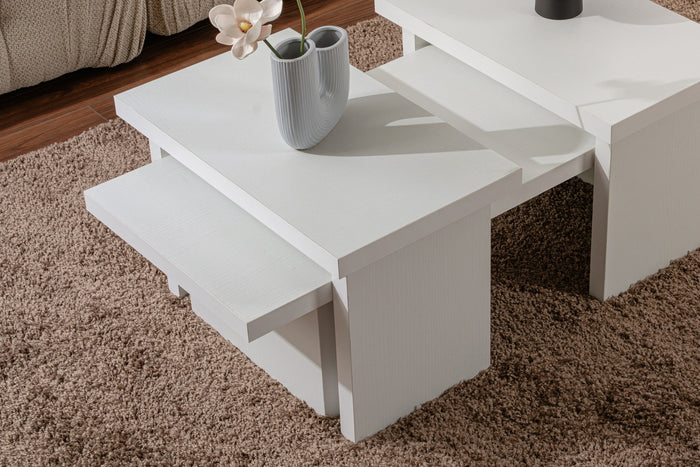 Giga Meubel - Salontafel Rechthoek Wit - 110x45x42cm - Sanctuary