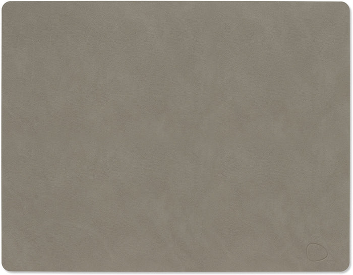 LIND DNA Placemats Nupo - Leer - Flint Grey - 45 x 35 cm - 2 Stuks