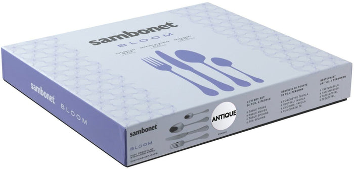 Sambonet Bestekset Bloom - Antique RVS - Monoblock - 24 delig | 6 personen