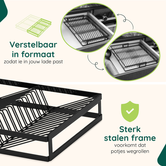XIVADA Kruidenrek met 24 potjes - Organizer lade liggend - Met labels