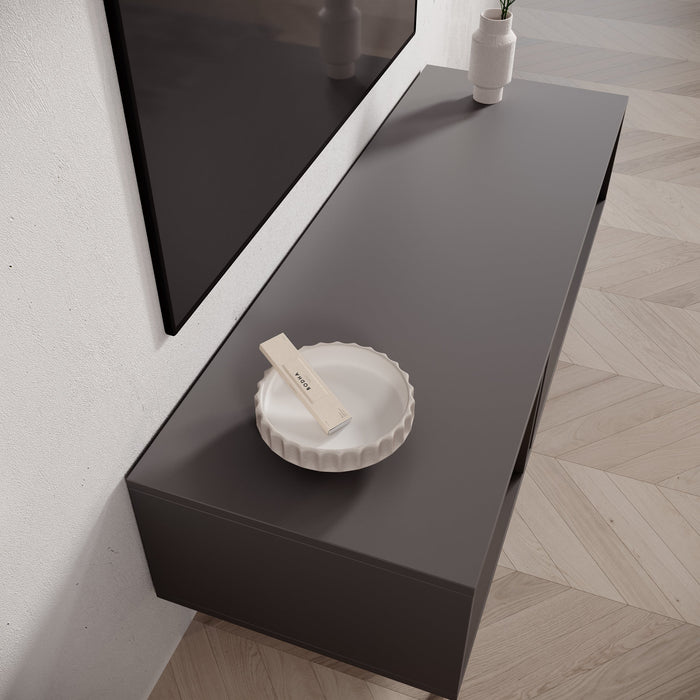 Meubella - Antigo - TV-Meubel - Eiken|Antraciet - 123 cm