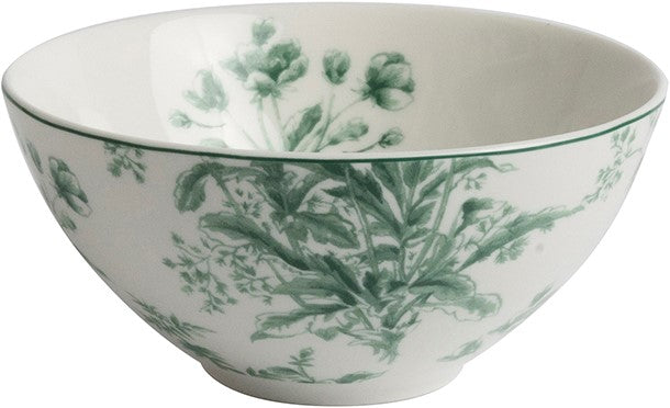 Kom 13 cm Bloemen groen