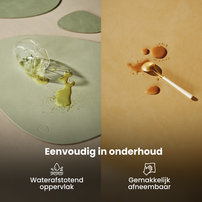 LIND DNA Onderzetters Nupo - Leer - Dark Brown - 13 x 11 cm - 4 Stuks