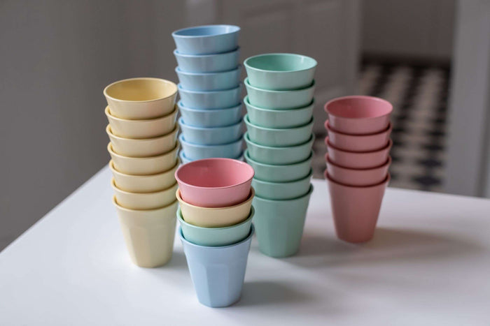 Koziol Bio-Circulair - Nora Beker 150 ml Soft Geel Set van 4 Stuks