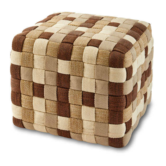 POLSPOTTEN Braided Poef Beige - M