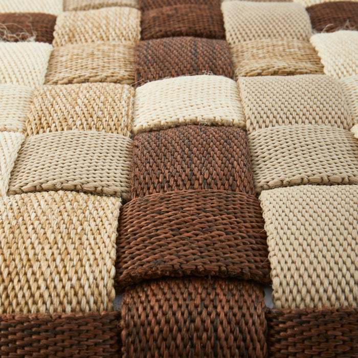 POLSPOTTEN Braided Poef Beige - M