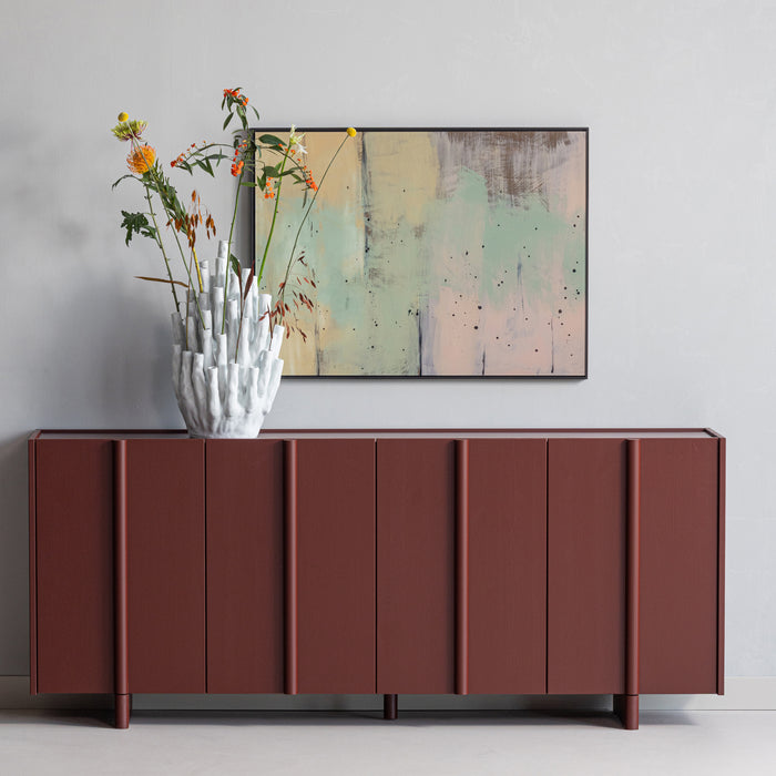 WOOOD x fonQ Basu Dressoir Grenenhout B 200 cm - Bordeauxrood