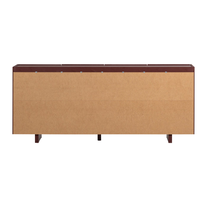 WOOOD x fonQ Basu Dressoir Grenenhout B 200 cm - Bordeauxrood