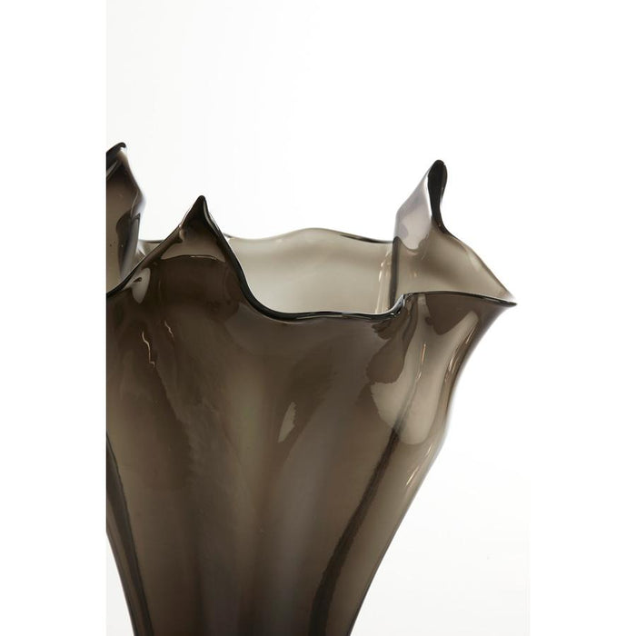 Light & Living Light&living Vaas Ø42x53 cm AIORA glas donker grijs
