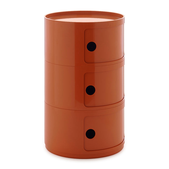 Kartell Componibili Kast Ø 42 cm - 3 Modules - Oranje