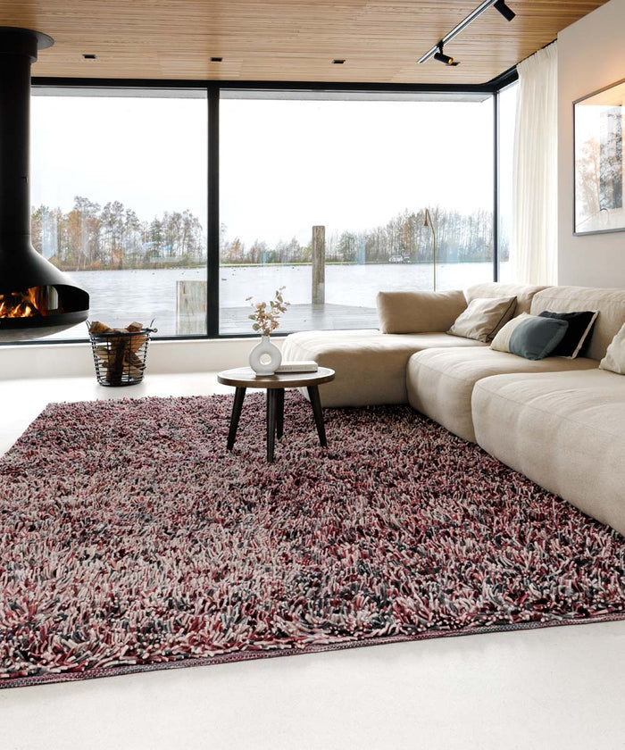 Nordic Weavers Hoogpolig vloerkleed wol - Aurelia paars - 300x400 cm