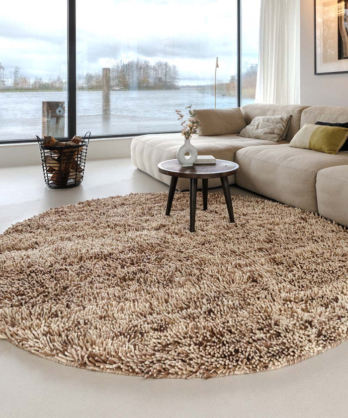 Nordic Weavers Rond wollen vloerkleed - Aurelia ivoor|beige - 200 cm