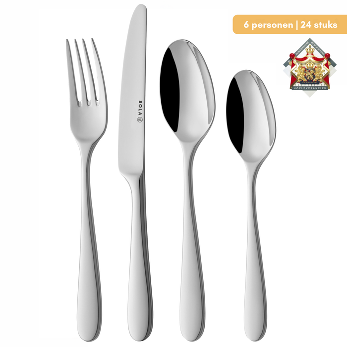 Sola Bestekset Nordica Glans 24 delig