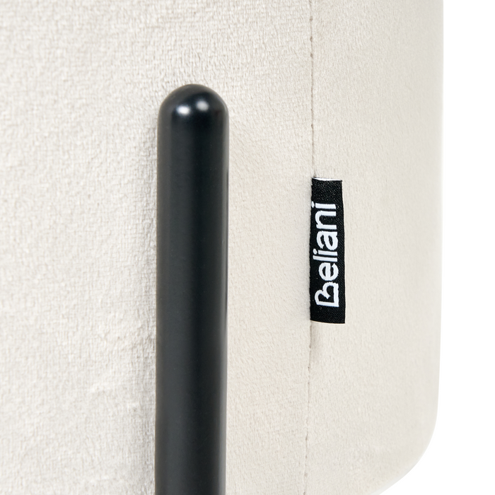 Beliani - WENONA - Opbergpoef - Off-white - Fluweel