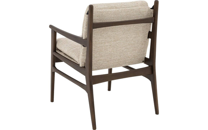 Goossens Eetkamerstoel Alison - Textiel met armleuning