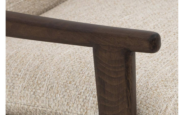 Goossens Eetkamerstoel Alison - Textiel met armleuning