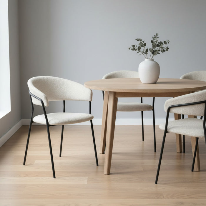 Giga Meubel - Eetkamerstoel Beige|Zwart - Zeri - Set van 2