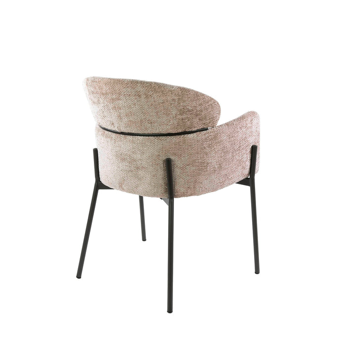 Giga Meubel - Eetkamerstoel Zand Stof - Curva - Set van 2