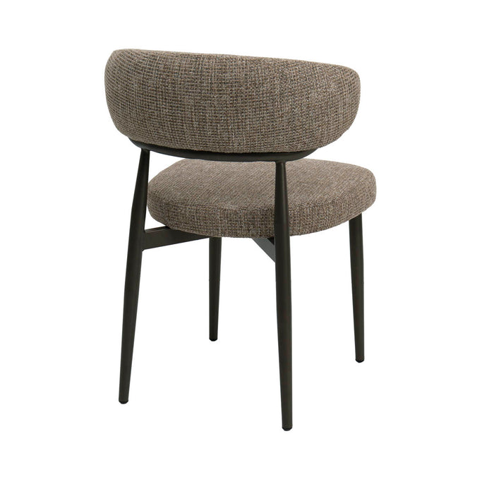 DÉJA Living - Eetkamerstoel Taupe|Walnoot - Milan - Set van 2