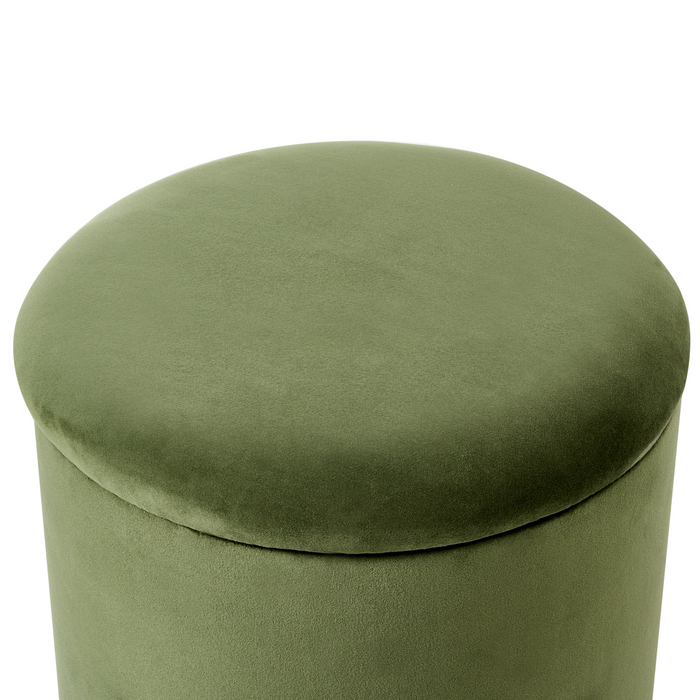 Beliani - WENONA - Opbergpoef - Donkergroen - Fluweel