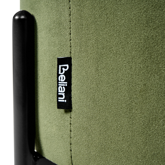 Beliani - WENONA - Opbergpoef - Donkergroen - Fluweel