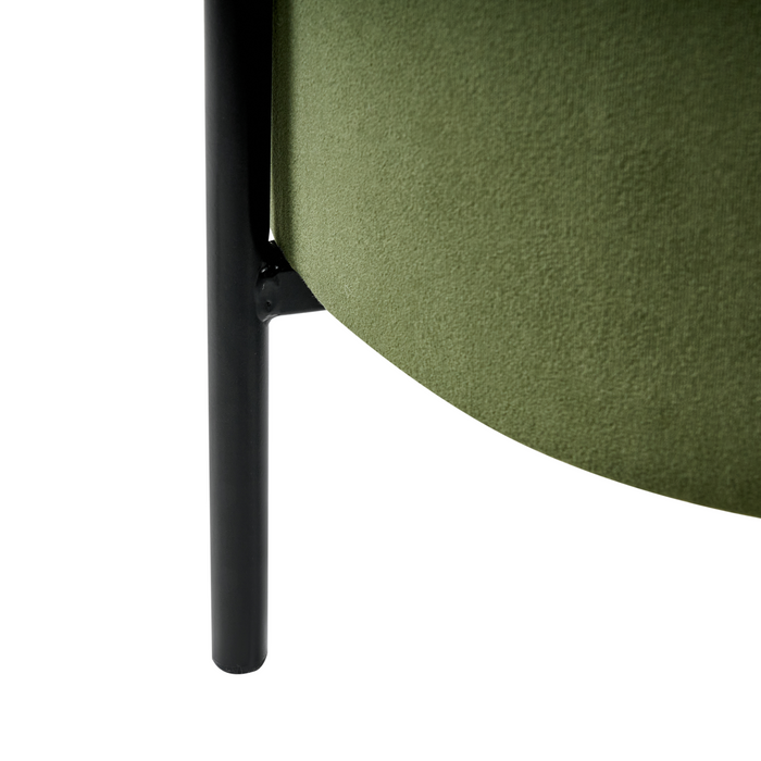 Beliani - WENONA - Opbergpoef - Donkergroen - Fluweel