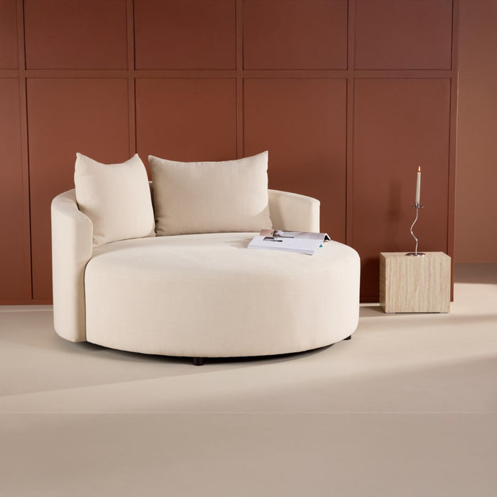 Fjôrd - Loveseat Beige Linnen - 118x118x72cm - Kelso